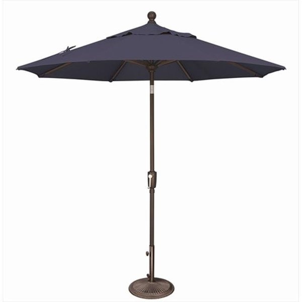 Simplyshade SimplyShade 7.5 ft. Octagon Push Button Tilt Market Umbrella  Navy SSUM92-7500-A5439